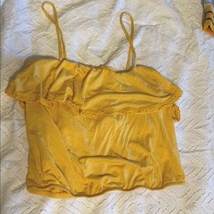 Cropped yellow blouse